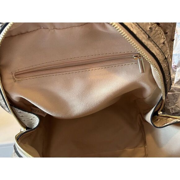 VERSONA Women’s Nude Faux Leather Faux Crocodile Textured Purse Handbag Tote Bag - Picture 9 of 9